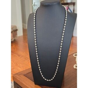 Oopsy Daisy Silvertone Ball Chain Necklace Vintage 23in